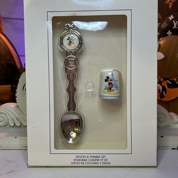 Disney Other Nwt Disneys 5th Anniversary Spoon And Thimble Set